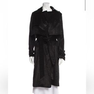 Milly NY black trench coat size Large